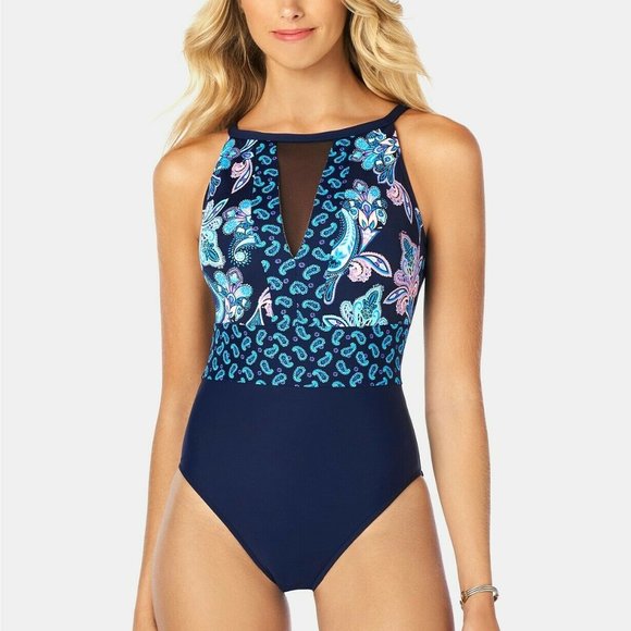 Swim Solutions Other - NWT Swim Solution Mesh Insert Swimsuit Plus 16